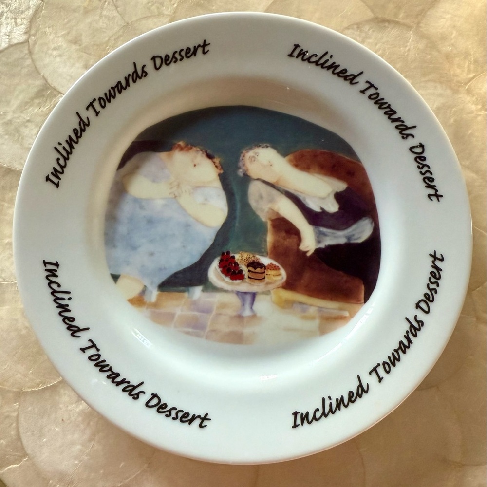 Fine porcelain plate,House of Prill, by Erika Oller”Happily Dying of Chocolate"